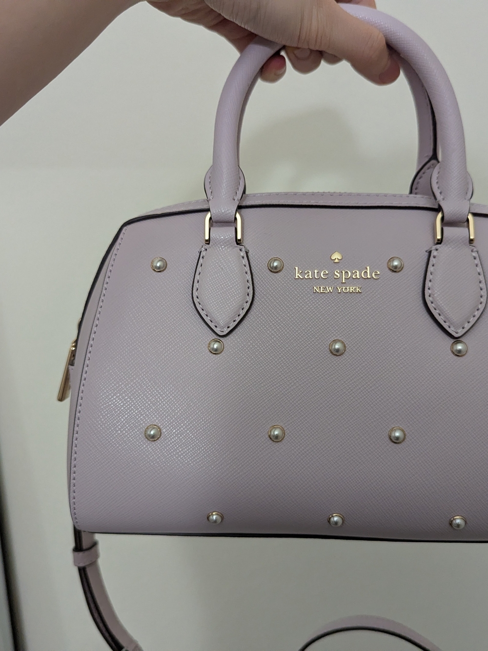 kate spade Lilac Pearl-Accent Satchel